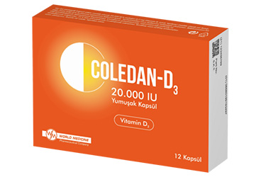 COLEDAN-D3 20.000 I.U. YUMUSAK KAPSUL (12 KAPSUL)