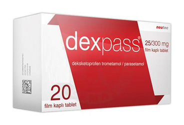 DEXPASS 25 MG /300 MG FILM KAPLI TABLET (20 TABLET)