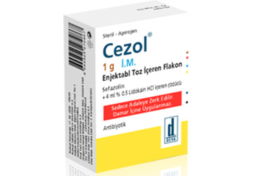 CEZOL 1 G IM ENJEKSIYONLUK TOZ ICEREN 1 FLAKON