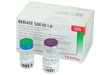 BERIATE 500 IU IV ENJEKSIYONLUK / INFUZYONLUK LIYOFILIZE TOZ VE COZUCUSU