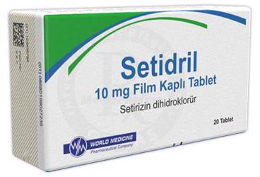 SETIDRIL 10 MG FILM KAPLI TABLET (20 FILM TABLET)