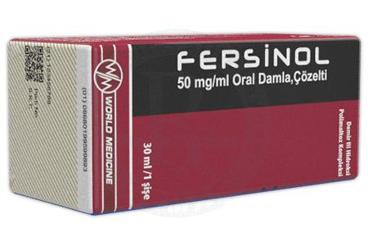 FERSINOL 50 MG/ML ORAL DAMLA, COZELTI (30 ML)