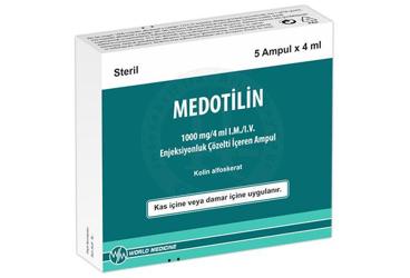 MEDOTILIN 1000 MG/4 ML IM/IV ENJEKSIYONLUK COZELTI ICEREN 5 AMPUL