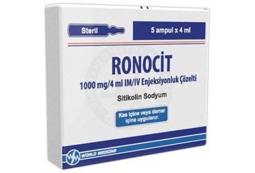 RONOCIT 1000 MG/4 ML IM/IV ENJEKSIYONLUK COZELTI (5 AMPUL)