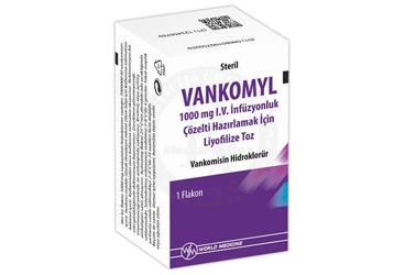 VANKOMYL 1000 MG IV INFUZYONLUK COZELTI HAZIRLAMAK ICIN LIYOFILIZE TOZ (1 FLAKON)