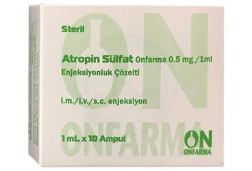 ATROPIN SULFAT ONFARMA 0,5 MG / 1 ML ENJEKSIYONLUK COZELTI (10 AMPUL)