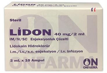 LIDON 40 MG / 2 ML IM/IV/SC ENJEKSIYONLUK COZELTI ( 10 AMPUL )