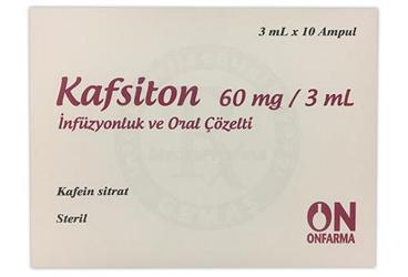 KAFSITON 60 MG/3ML INFUZYONLUK VE ORAL COZELTI (3 ML 10 ADET)