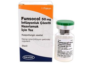 FUNSOCOL 50 MG INFUZYONLUK COZELTI HAZIRLAMAK ICIN TOZ (1 FLAKON)