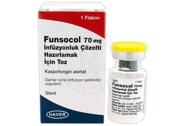 FUNSOCOL 70 MG INFUZYONLUK COZELTI HAZIRLAMAK ICIN TOZ (1 FLAKON)