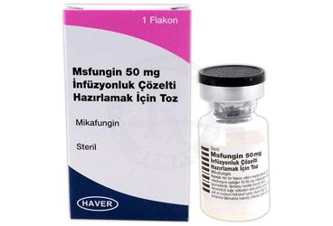MSFUNGIN 50 MG INFUZYONLUK COZELTI HAZIRLAMAK ICIN TOZ
