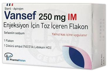 VANSEF 250 MG IM ENJEKSIYON ICIN TOZ ICEREN FLAKON