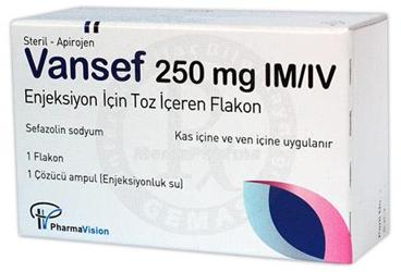VANSEF 250 MG IM/IV ENJEKSIYON ICIN TOZ ICEREN FLAKON