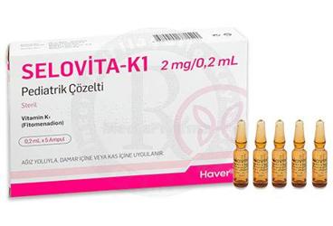 SELOVITA-K1 2 MG/0,2 ML PEDIATRIK COZELTI (5 ADET)