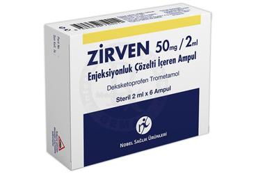 ZIRVEN 50 MG/2 ML ENJEKSIYONLUK COZELTI ICEREN AMPUL (6 AMPUL)