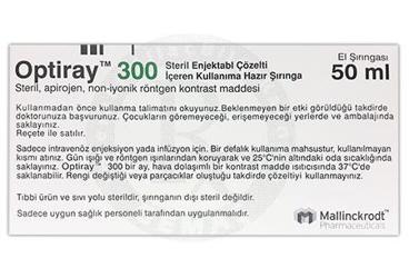 OPTIRAY  300 STERIL ENJ. COZ. ICEREN KULLANIMA HAZIR SIRINGA 50 ML