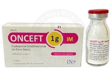 ONCEFT 1 G IM ENJKESIYONLUK COZELTI HAZIRLAMAK ICIN TOZ VE COZUCU (1 FLAKON)