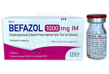 BEFAZOL 1000 MG IM ENJEKSIYONLUK COZELTI HAZIRLAMAK ICIN TOZ VE COZUCU