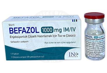 BEFAZOL 1000 MG IM/IV ENJEKSIYONLUK COZELTI HAZIRLAMAK ICIN TOZ VE COZUCU