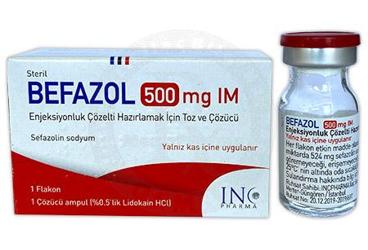 BEFAZOL 500 MG IM ENJEKSIYONLUK COZELTI HAZIRLAMAK ICIN TOZ VE COZUCU