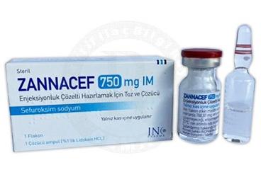 ZANNACEF 750 MG IM ENJEKSIYONLUK COZELTI HAZIRLAMAK ICIN TOZ VE COZUCU (1 FLAKON + 1 COZUCU)