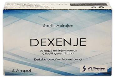 DEXENJE 50 MG/ 2 ML ENJEKSIYONLUK COZELTI ICEREN 6 AMPUL