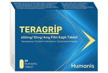 TERAGRIP 650 MG/10 MG/4 MG FILM KAPLI TABLET (20 FILM KAPLI TABLET)