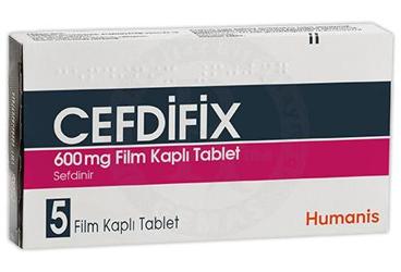 CEFDIFIX 600 MG FILM KAPLI TABLET (5 FILM KAPLI TABLET)