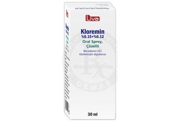 KLOREMIN %0,15+%0,12 ORAL SPREY, COZELTI (30 ML)
