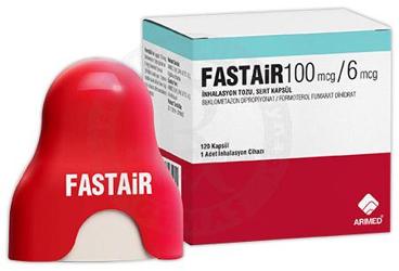 FASTAIR 100 MCG/6 MCG INHALASYON TOZU, SERT KAPSUL (120 KAPSUL)