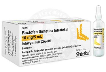 BACLOFEN SINTETICA INTRATEKAL 10 MG / 5 ML INFUZYONLUK COZELTI (1 AMPUL)