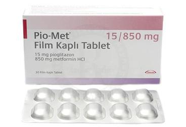 PIO-MET 15/850 MG 30 FILM TABLET