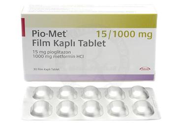 PIO-MET 15/1000 MG 30 FILM KAPLI TABLET
