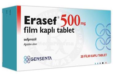 ERASEF 500 MG FILM KAPLI TABLET (20 TABLET)
