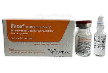 ILKSEF 1000 MG IM/IV ENJEKSIYONLUK COZELTI HAZIRLAMAK ICIN TOZ VE COZUCU