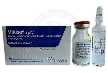 VIKISEF 1 G IV ENJEKSIYONLUK/INFUZYONLUK COZELTI HAZIRLAMAK ICIN TOZ VE COZUCU