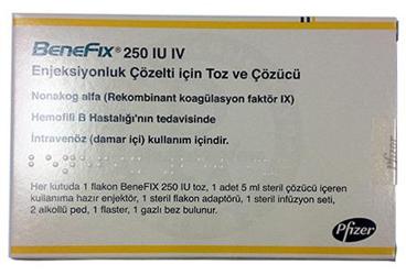 BENEFIX 250 IU IV ENJEKSIYONLUK COZELTI ICIN TOZ VE COZUCU