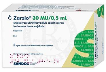 ZARZIO 30 MU/0.5 ML ENJEKSIYONLUK/INFUZYONLUK COZELTI ICEREN KULLANIMA HAZIR ENJEKTOR (5 ENJEKTOR)