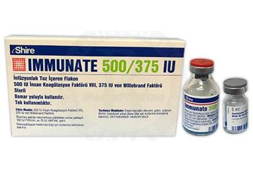 IMMUNATE 500 IU / 375 IU IV INFUZYONLUK TOZ ICEREN FLAKON