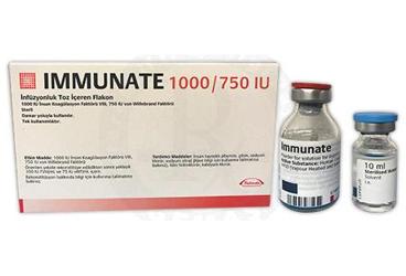 IMMUNATE 1000 IU / 750 IU IV INFUZYONLUK TOZ ICEREN FLAKON