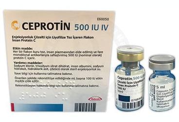 CEPROTIN 500 IU ENJEKSIYONLUK COZELTI ICIN LIYOFILIZE TOZ ICEREN  FLAKON