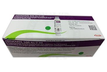 ADYNOVATE 500 IU/2 ML IV ENJEKSIYONLUK COZELTI HAZIRLAMAK ICIN LIYOFILIZE TOZ VE COZUCU (1FLAKON)
