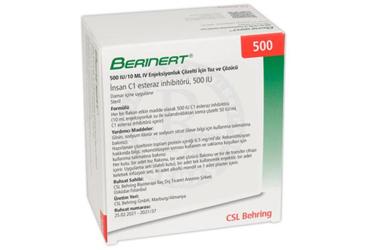 BERINERT P 500 IU/10 ML IV ENJEKSIYONLUK COZELTI ICIN TOZ VE COZUCU
