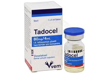 TADOCEL 80 MG/4 ML IV INFUZYONLUK KONSANTRE COZELTI (1 FLAKON)