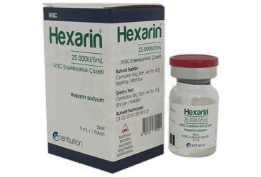 HEXARIN 25000 IU / 5 ML IV / SC ENJEKSIYONLUK COZELTI (1 ADET)