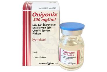 ONIYONIX 300MGI / ML IA,IV ENJ. ICIN COZ. ICEREN FLAKON (50 ML)