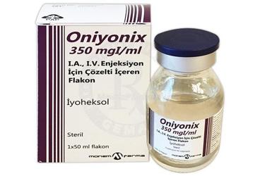 ONIYONIX 350MGI / ML IA,IV ENJ. ICIN COZ. ICEREN FLAKON (50 ML)