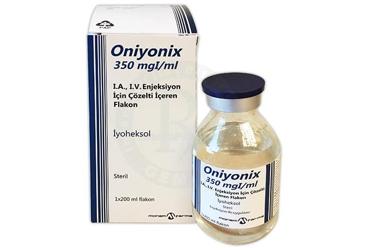 ONIYONIX 350MGI / ML IA,IV ENJ. ICIN COZ. ICEREN FLAKON (200 ML)