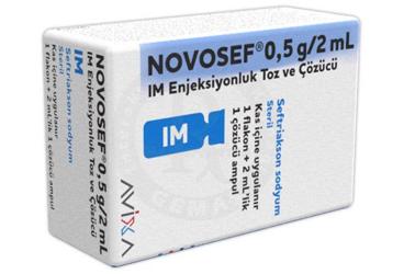 NOVOSEF 0,5 G /2 ML IM ENJEKSIYONLUK TOZ VE COZUCU