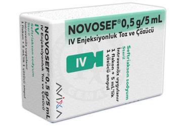 NOVOSEF 0,5 G/5 ML IV ENJEKSIYONLUK TOZ VE COZUCU (1 FLAKON)